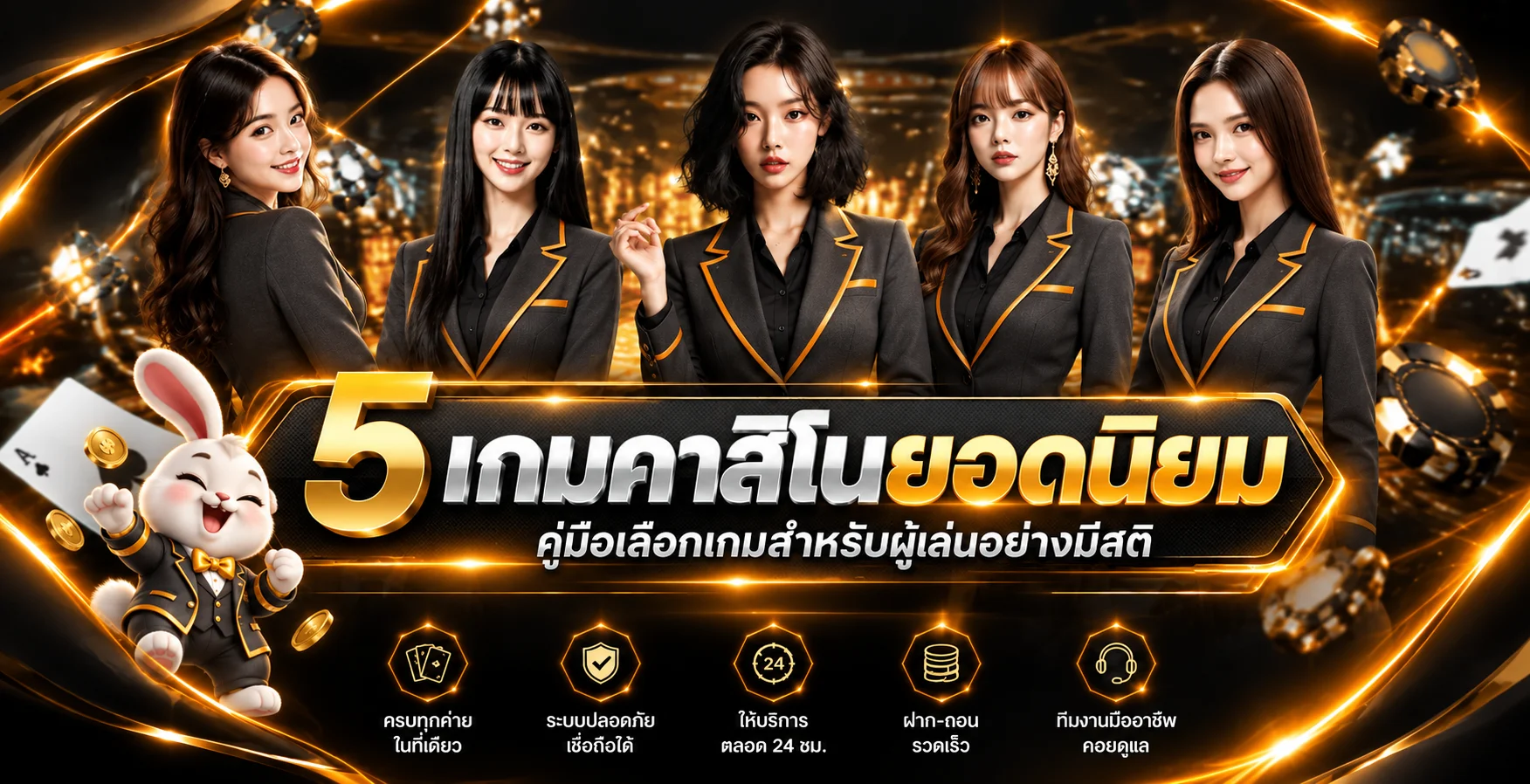 5 เกมคาสิโนยอดนิยมและแนวทางเลือกเกมอย่างมีสติ